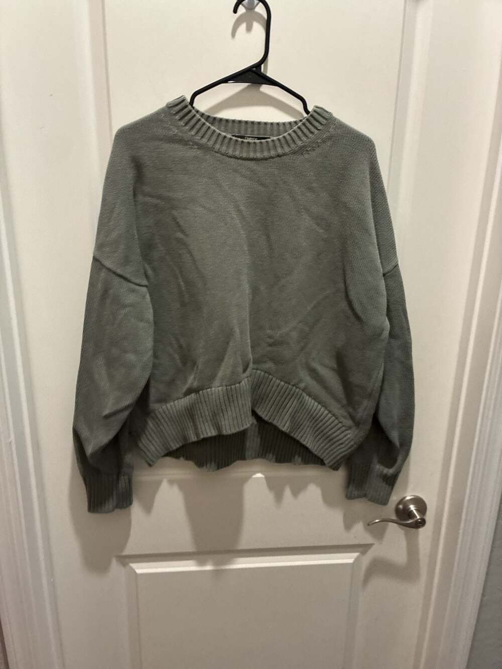 Quince 100% Organic Cotton Crewneck Sweater Green Size M